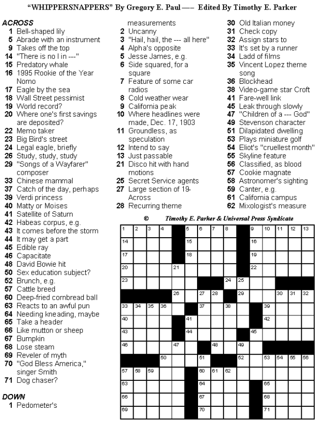 Free Printable Crossword Puzzles Medium Difficulty With Answers