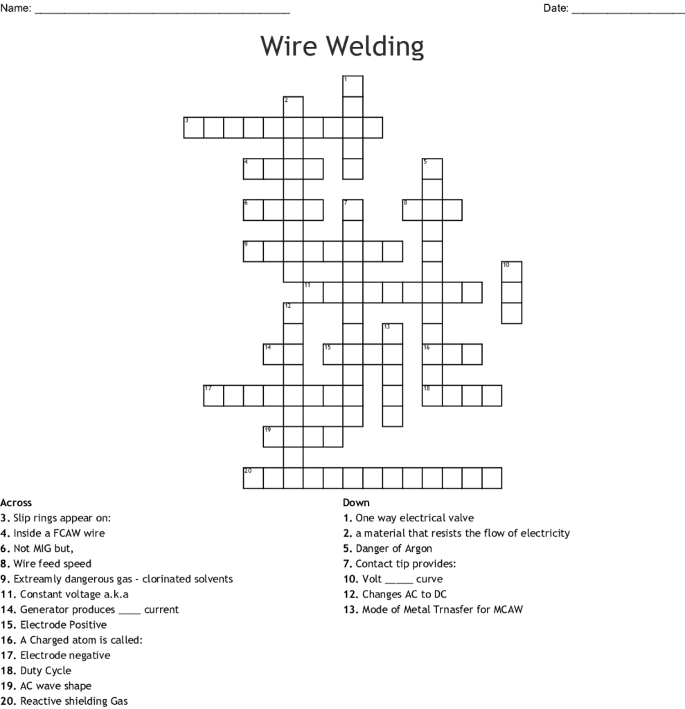 Printable 2 Speed Crossword