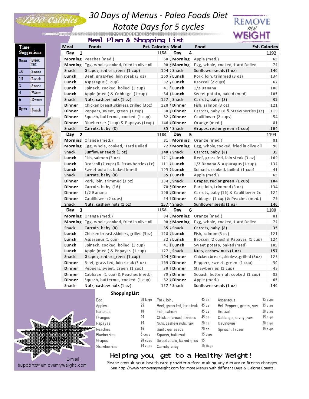 Free Printable 1200 Calorie Diet Plan Printable Crossword Puzzles Bingo Cards Forms