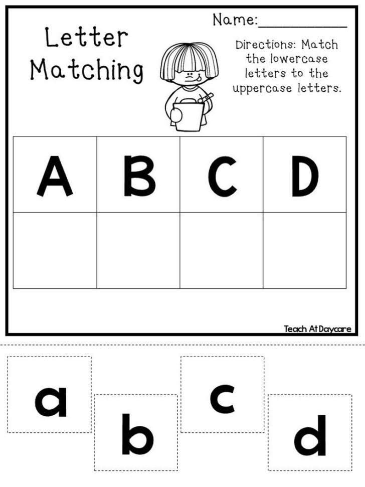 21 Printable Alphabet Matching Worksheets Preschoolkdg Printable Crossword Puzzles Bingo 