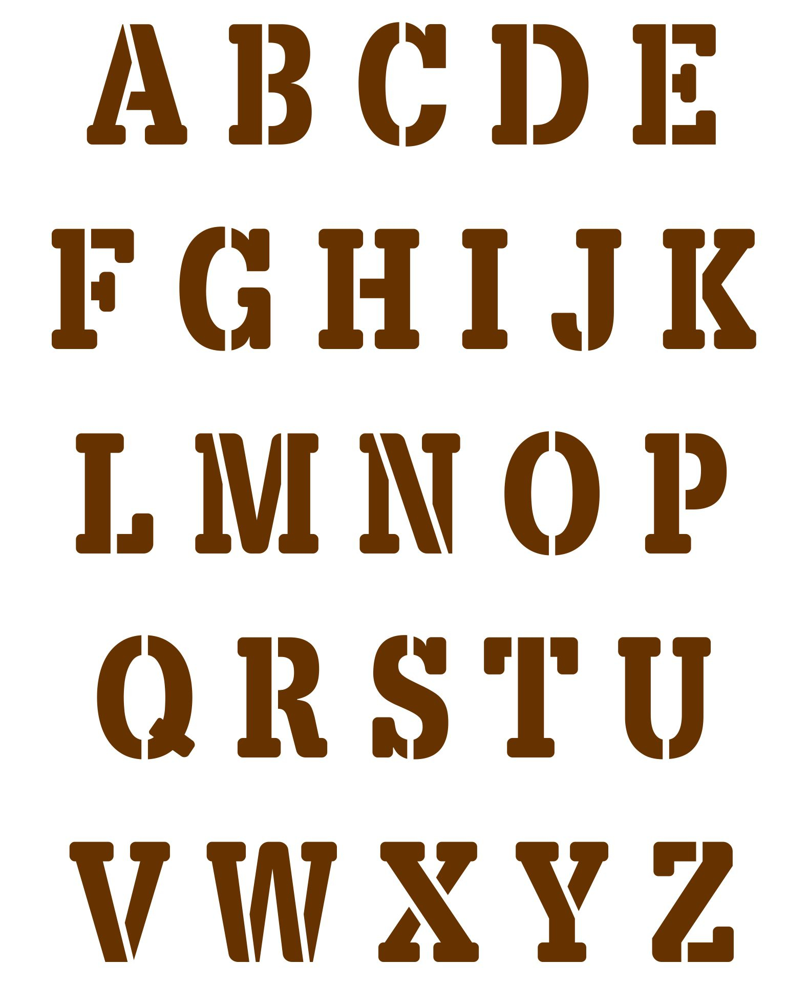 Letters Stencil Template