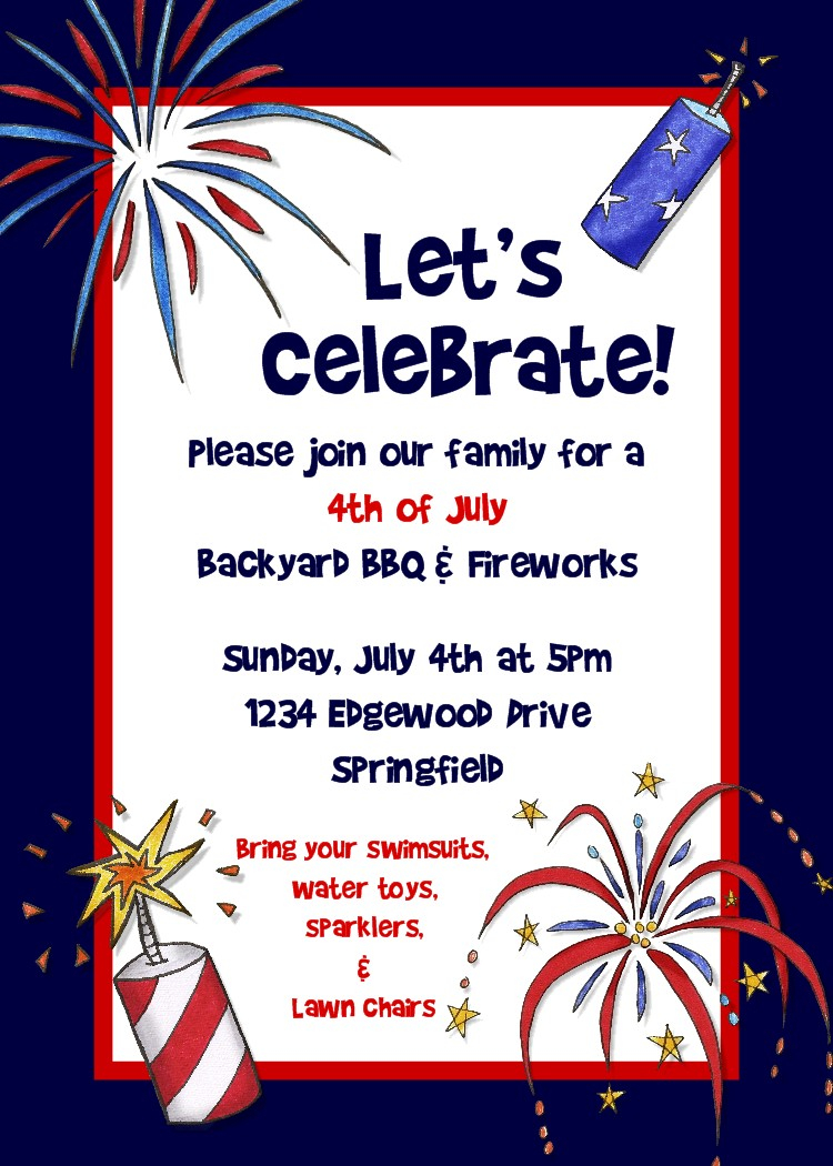 Free Printable 4th Of July Invitations