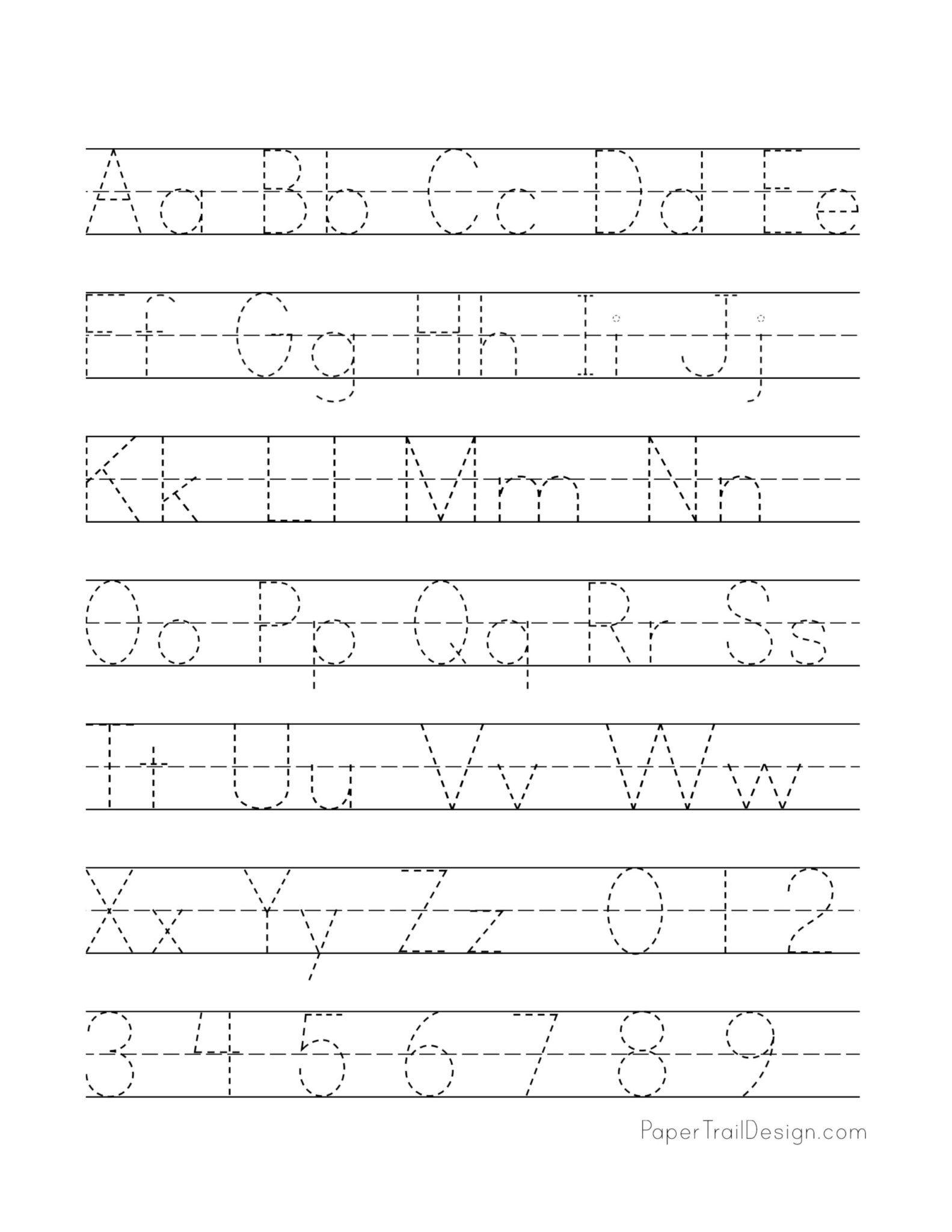 Printable Handwriting Alphabet Worksheets Printable Alphabet Worksheets