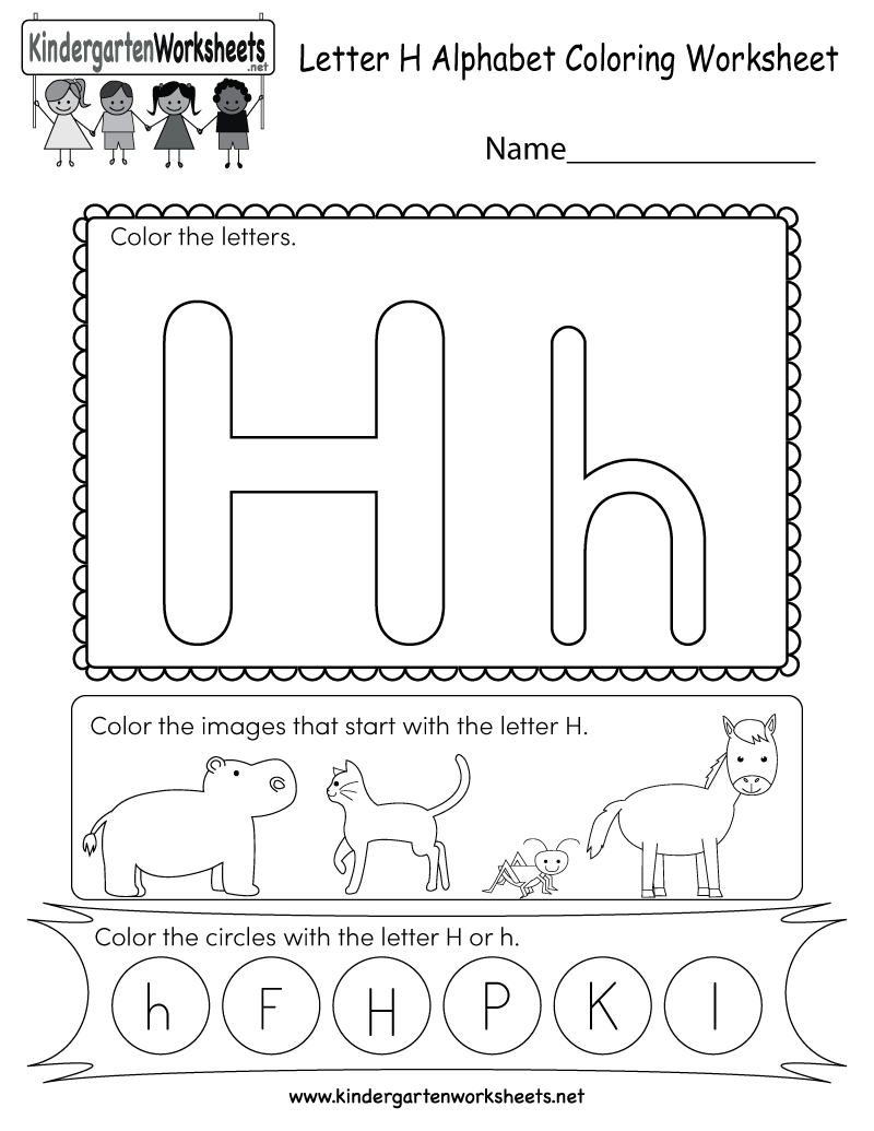 Letter H Free Printable Worksheets