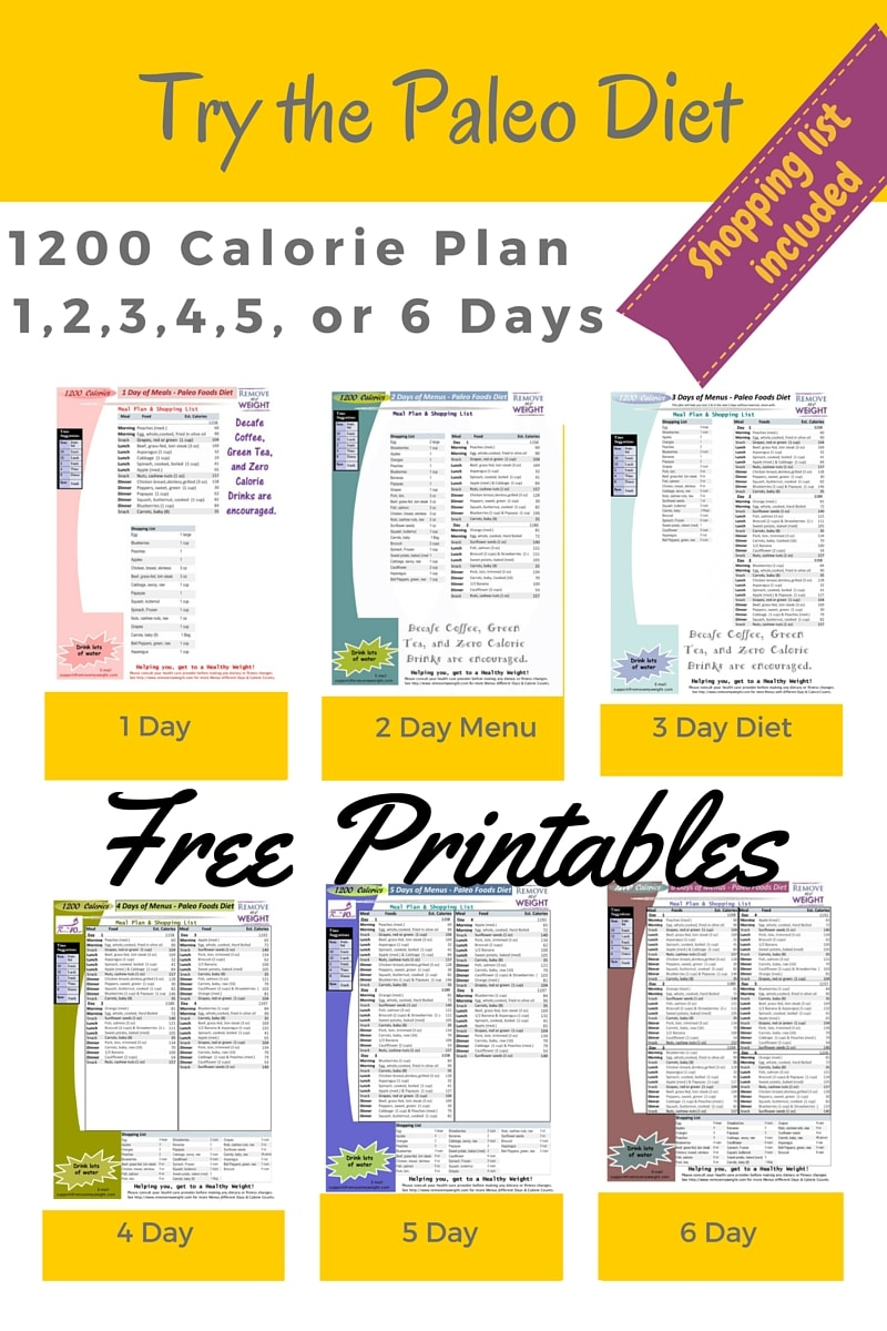 Free Printable 1200 Calorie Diet Plan HomeURL us